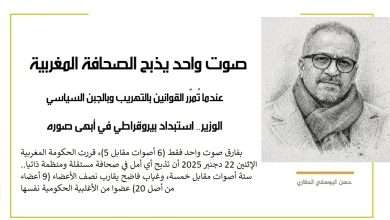 صوت واحد يذبح الصحافة المغربية